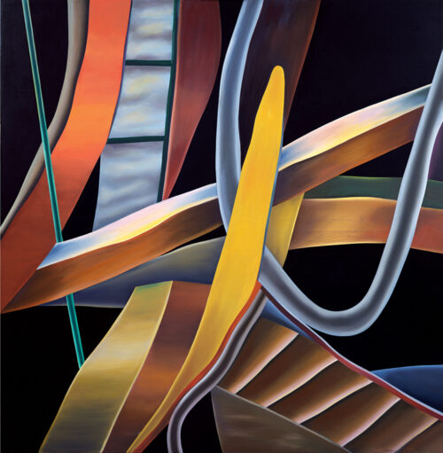 "Flossie's Night," Oil on canvas, 63 x 63 inches, 1972