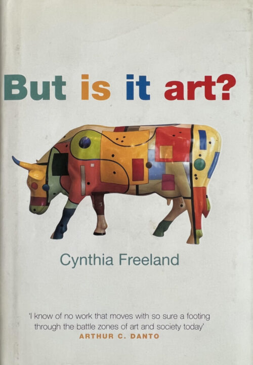 "Crossfire Cow" on "But is it art?" bookcover, 2001. 